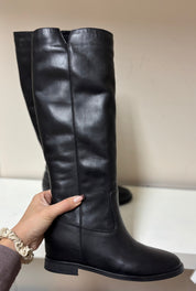 Stivale in pelle nero